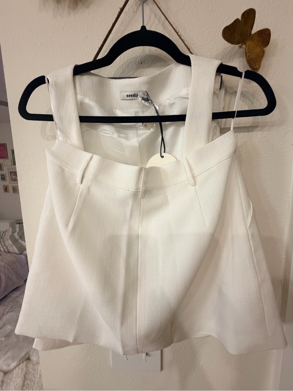 Vest and mini skirt business set